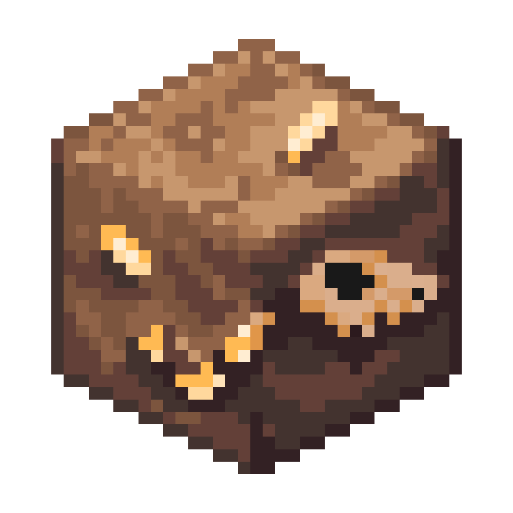 Fossil Isometric Block Pixelart NFT Artz OpenSea