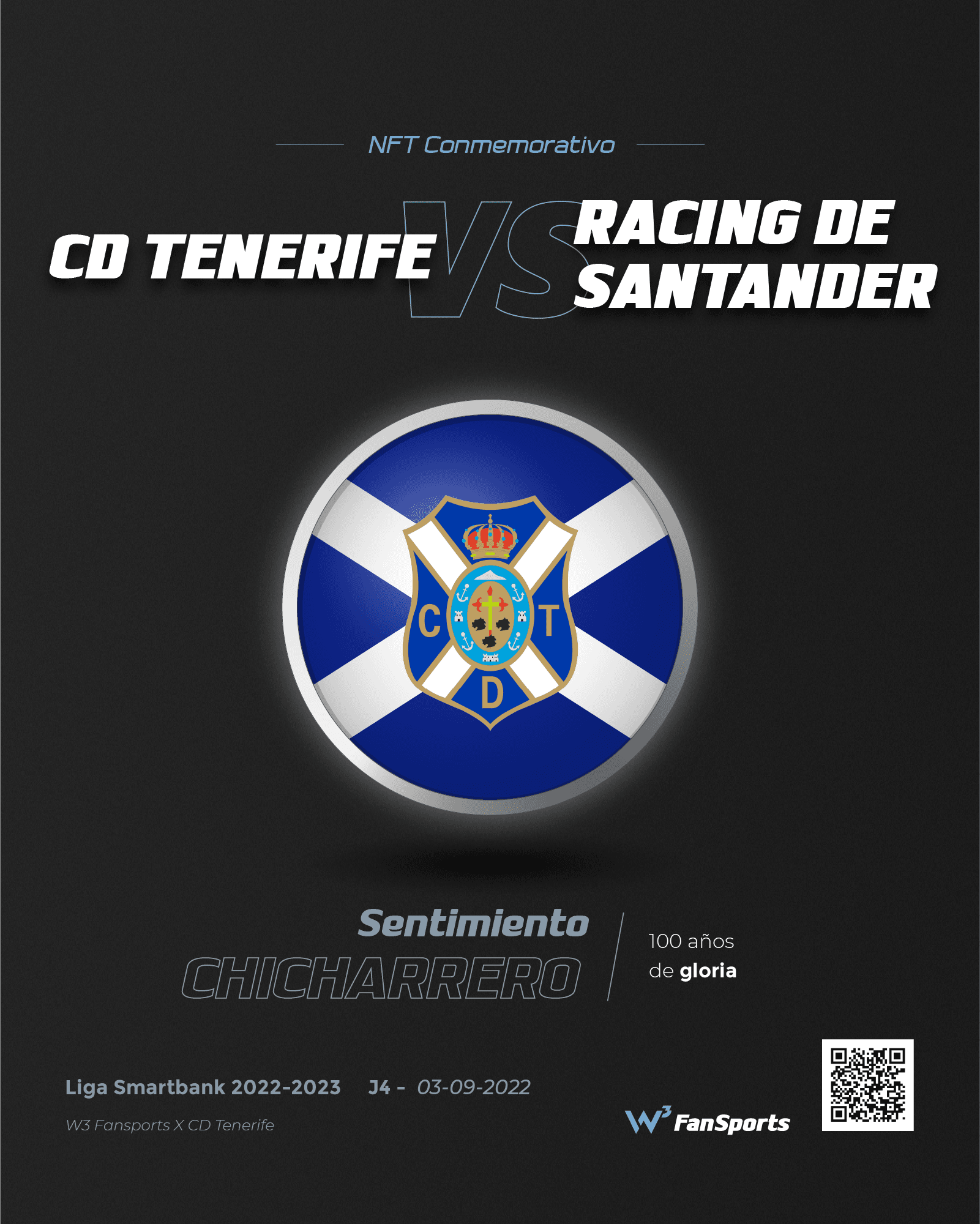 CD Tenerife vs Racing de Santander J4 03/09/2022 - Conmemorativo
