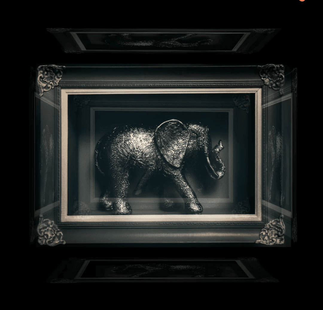 The frame of an elephant