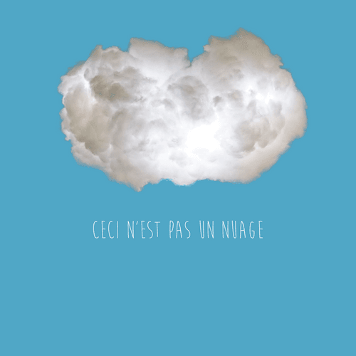 Nuvola - This is not a cloud [white on sky]