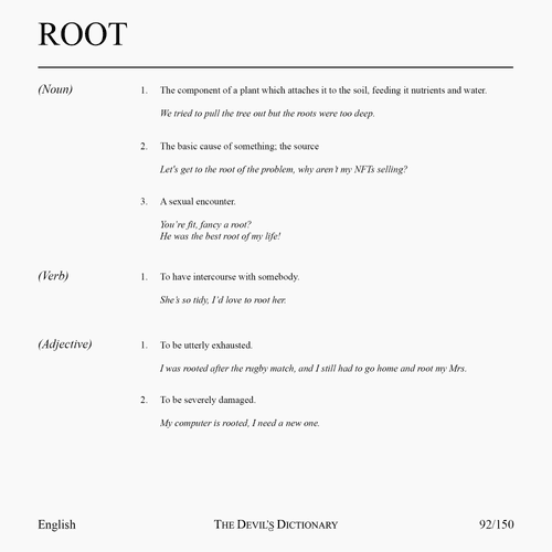 ROOT (English: 92/150) - The Devil's Dictionary