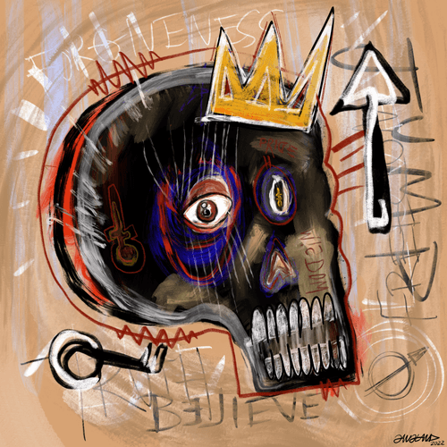 Gangland Skull #334 - "Unlock Greatness" - by Eddie Gangland
