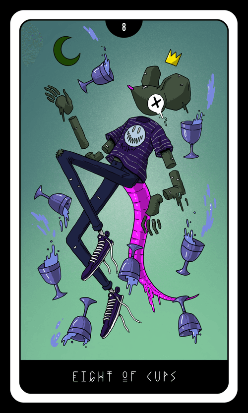 Rosko Sees the Future: Eight of Cups - Color Variant 10