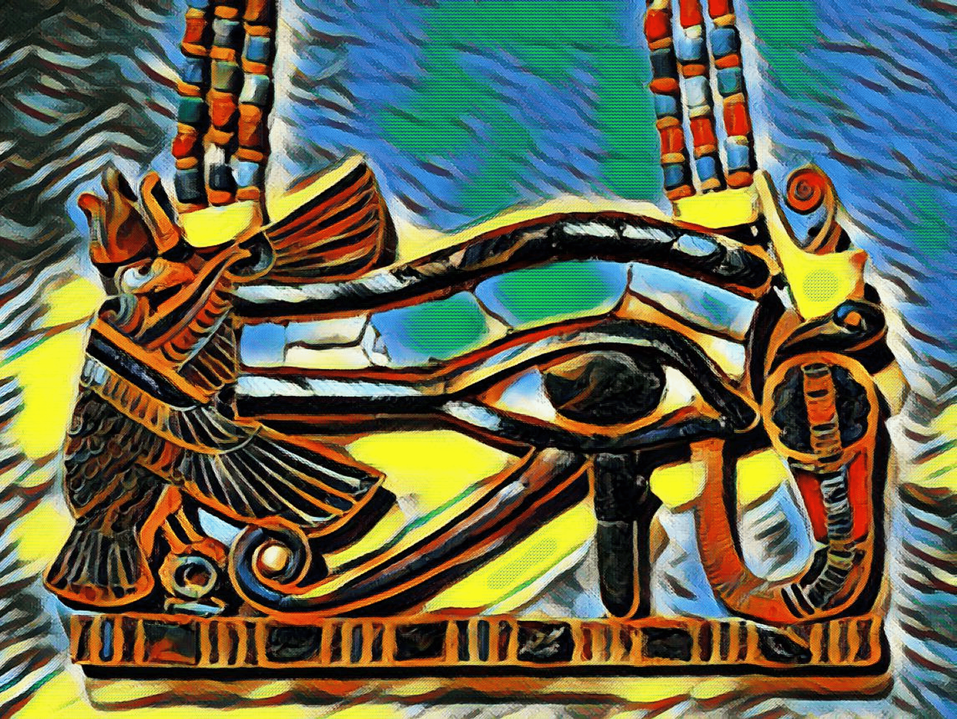 Eye of RA Egyptian God NFT Pop Art NFT by SOLLOG Limited Minting 10 Copies on Polygon Opensea