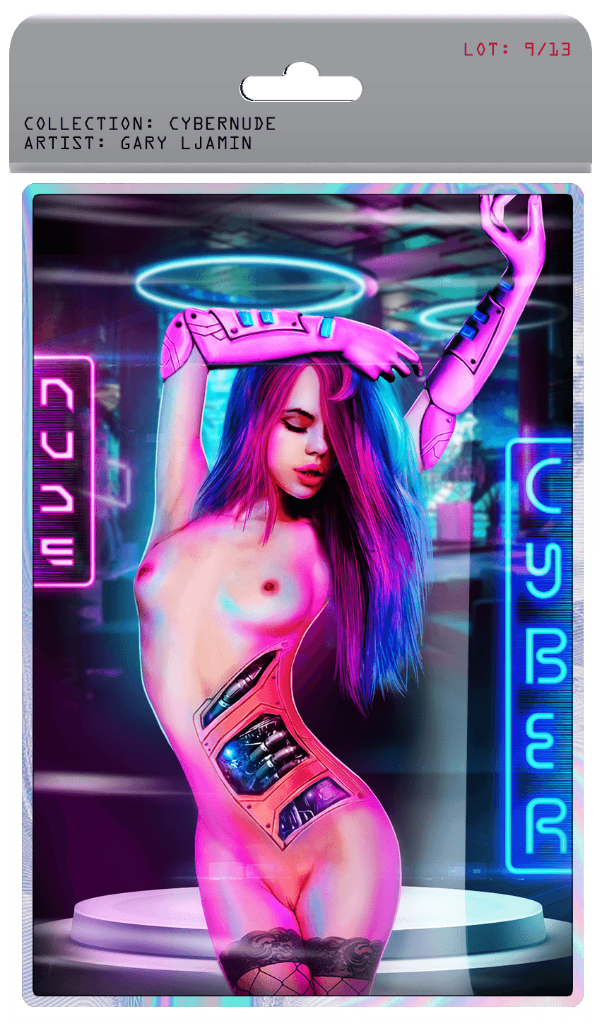 Cybernude playing cards - NFT token - 9 out of 13