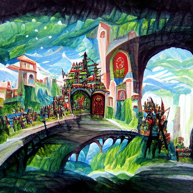 Grand entrance into the beautiful city of the elves.