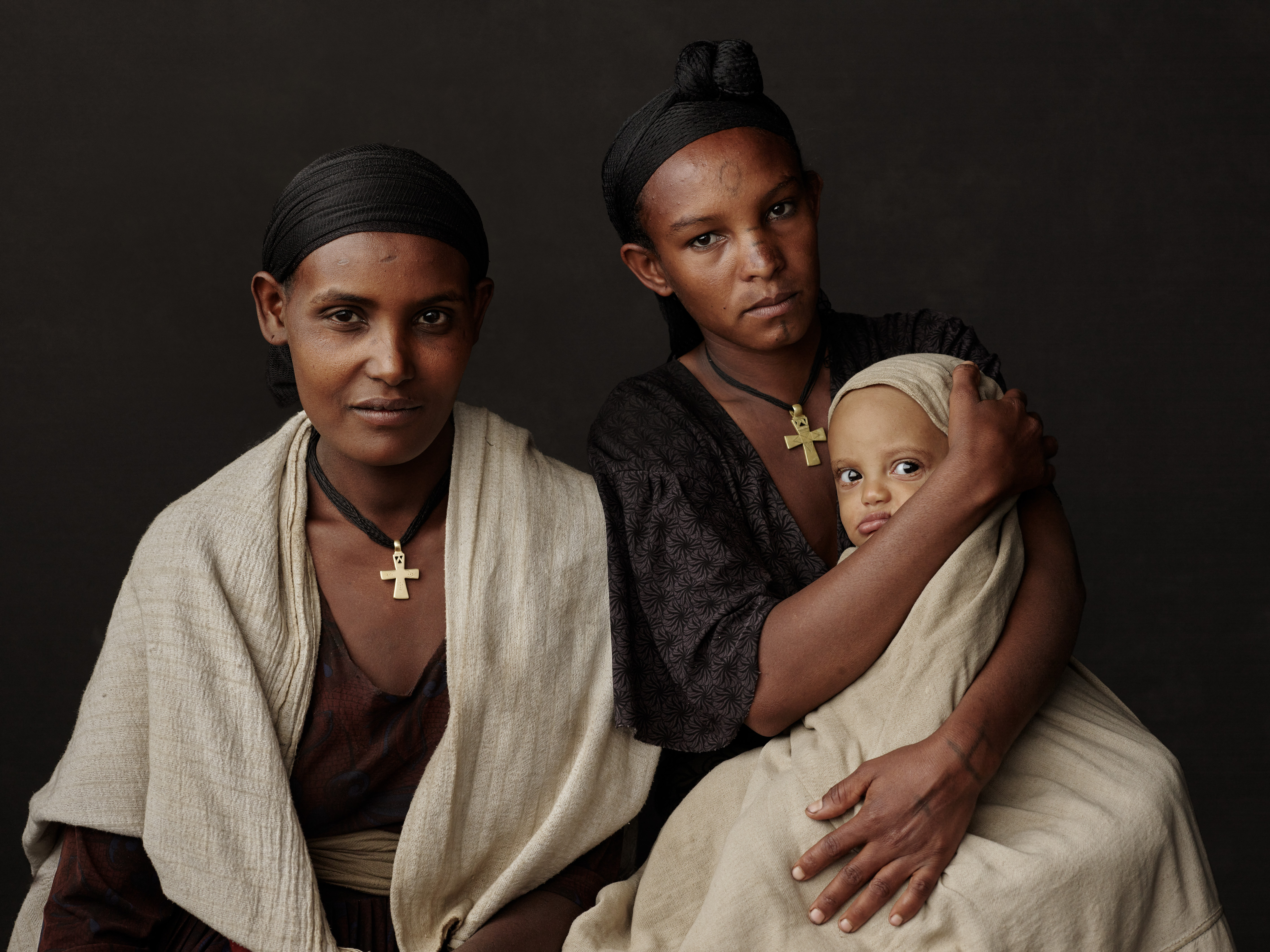 Ethiopia - Portraits - Portrait of Debere, Muluye, and her son Wudu