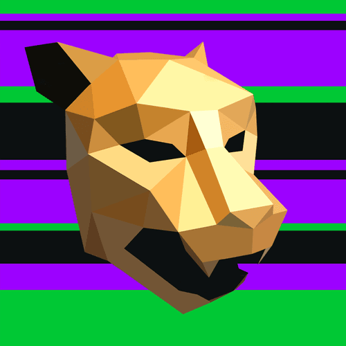 Ethereal polygonal leopards