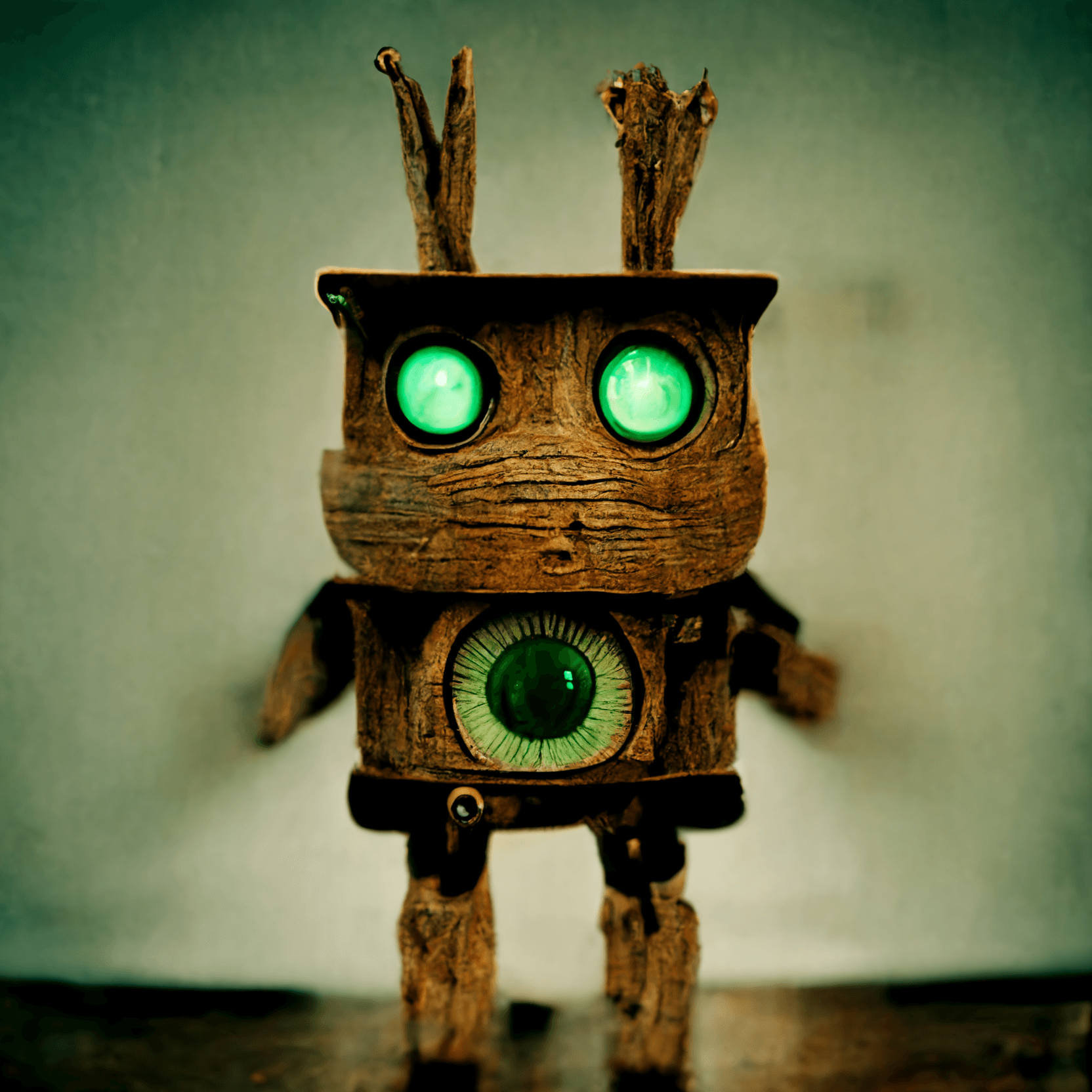 Wooden robot "Bray"