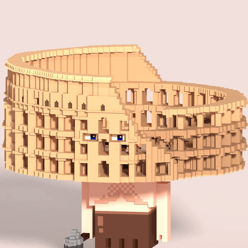 VOXEL COVERED PEOPLE　闘技場