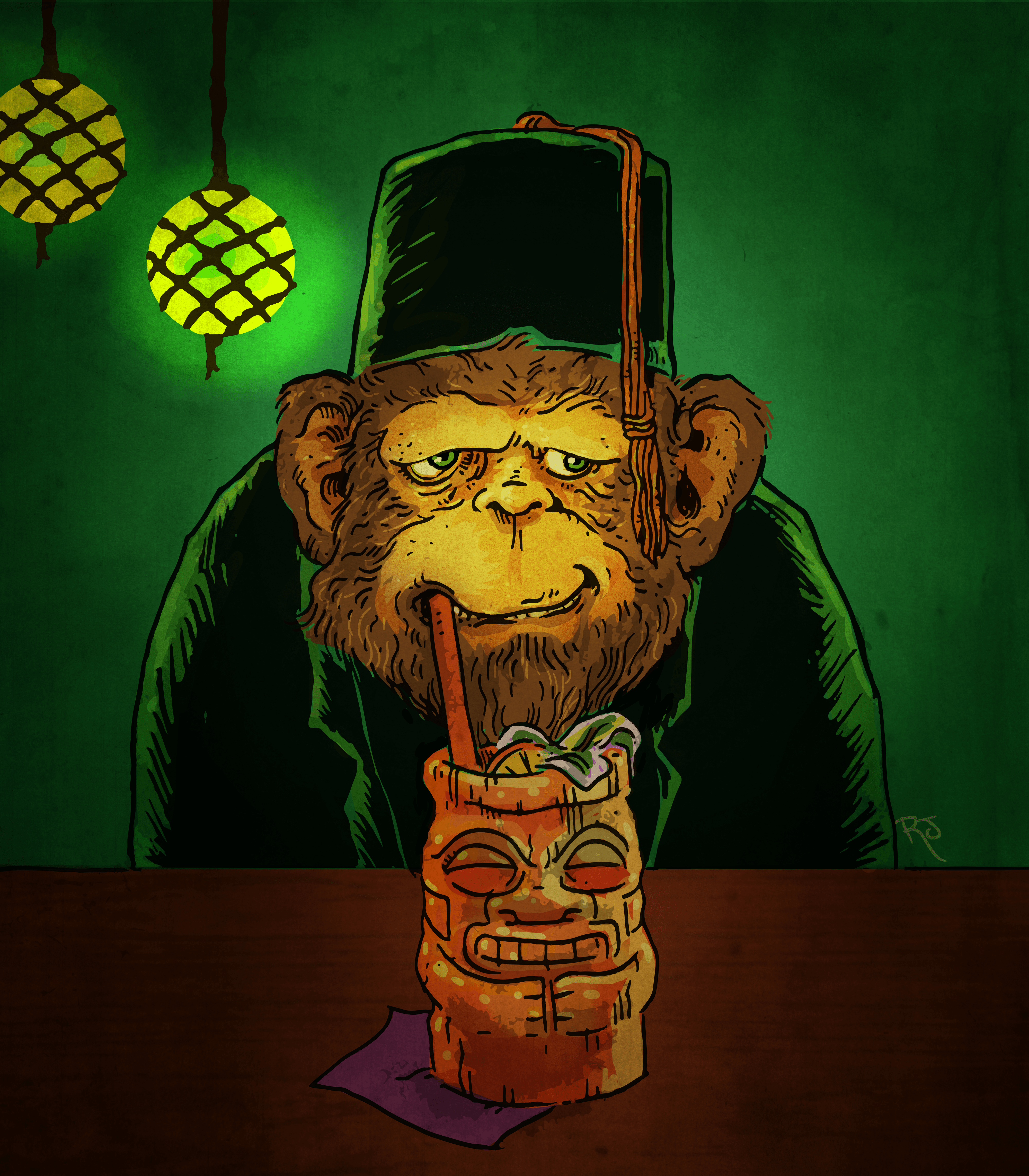 Sippin' Chimp #2