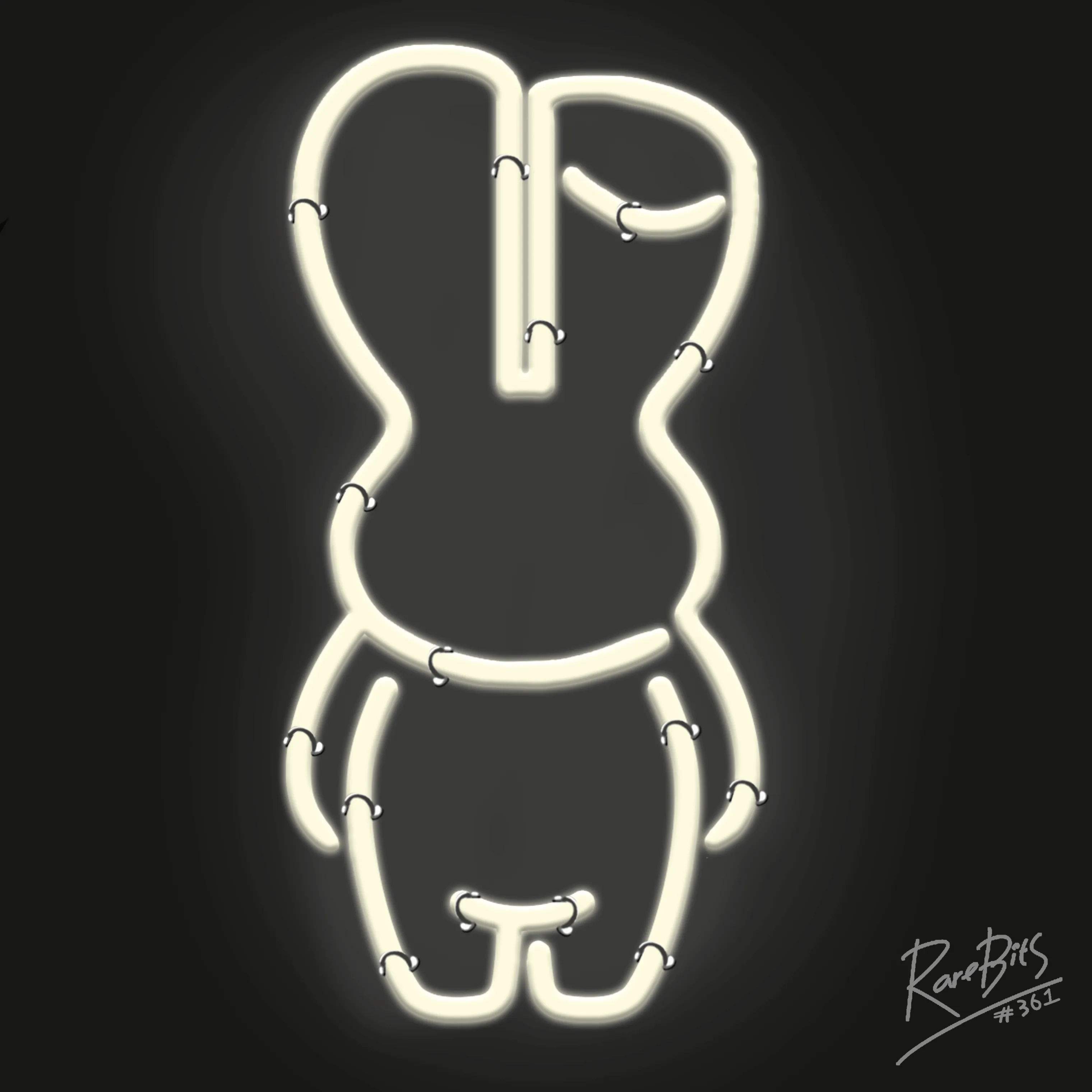 Rarebit #361 - Neon Glow Bunny