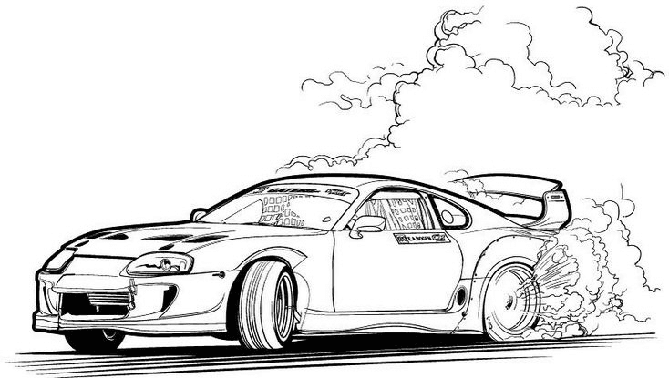 toyota supra para colorear