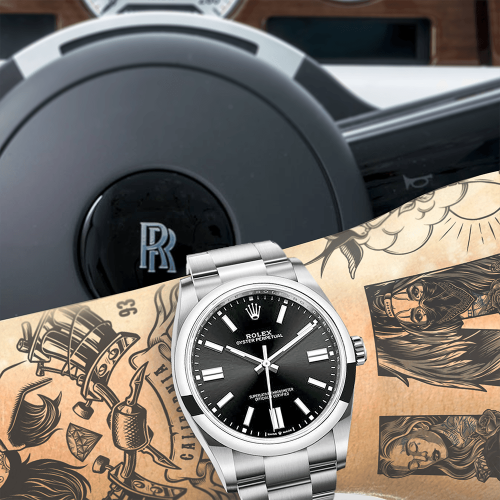 Almacén aceleración maceta SuperRare Black Face Rolex Oyster Perpetual - Rolls Royce - The Wrist Shots  Collection | OpenSea