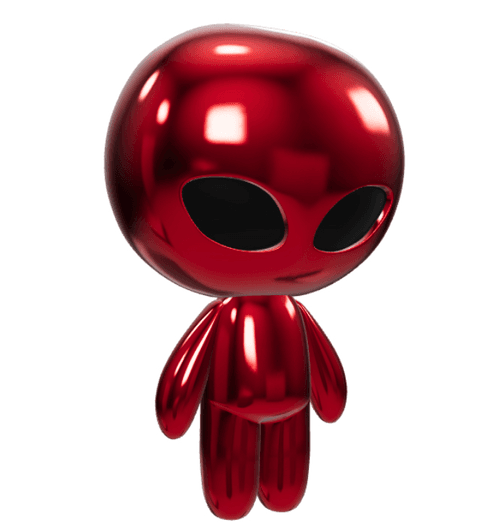 The Alien Boy 3D model - Red