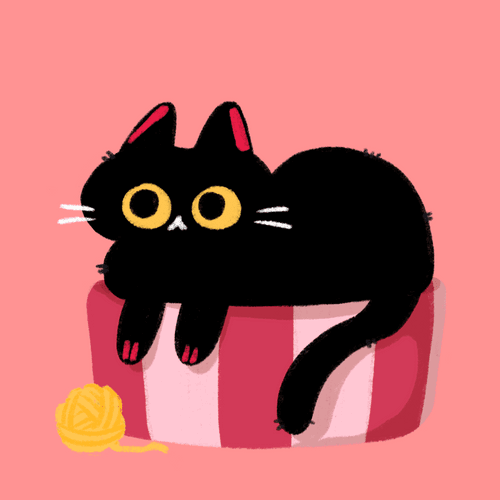 ⭐ The Lazy Black Catto #001