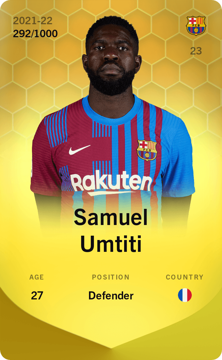 Samuel Umtiti 2021-22 • Limited 292/1000