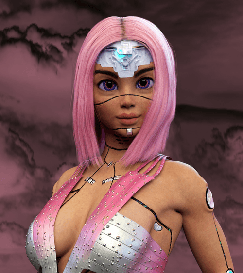 pink cyber-girl