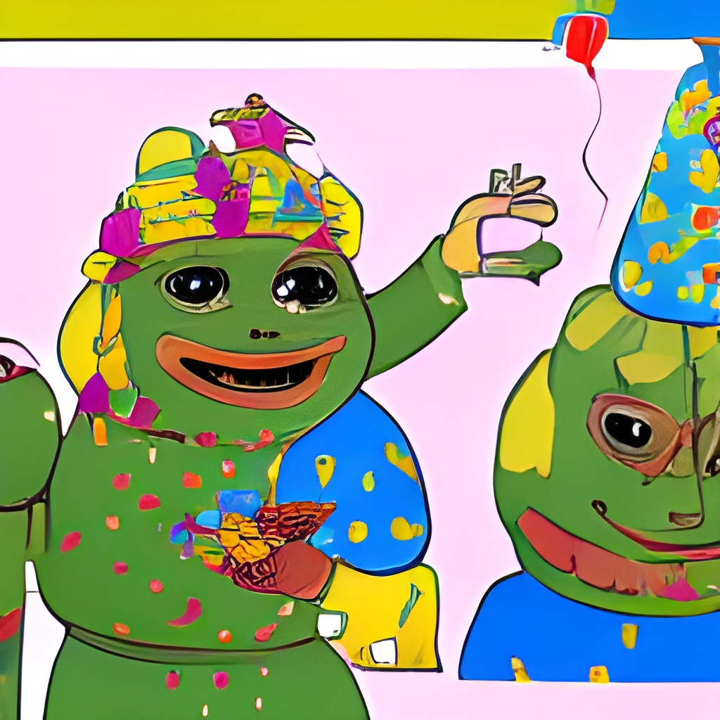 Birthday Pepe #67 - Neural Frens: 1 Year Anniversary | OpenSea