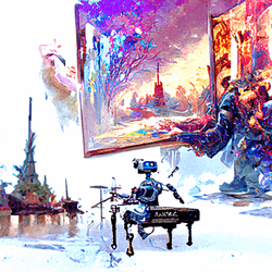 Lyrics inspired AI paintings collection image