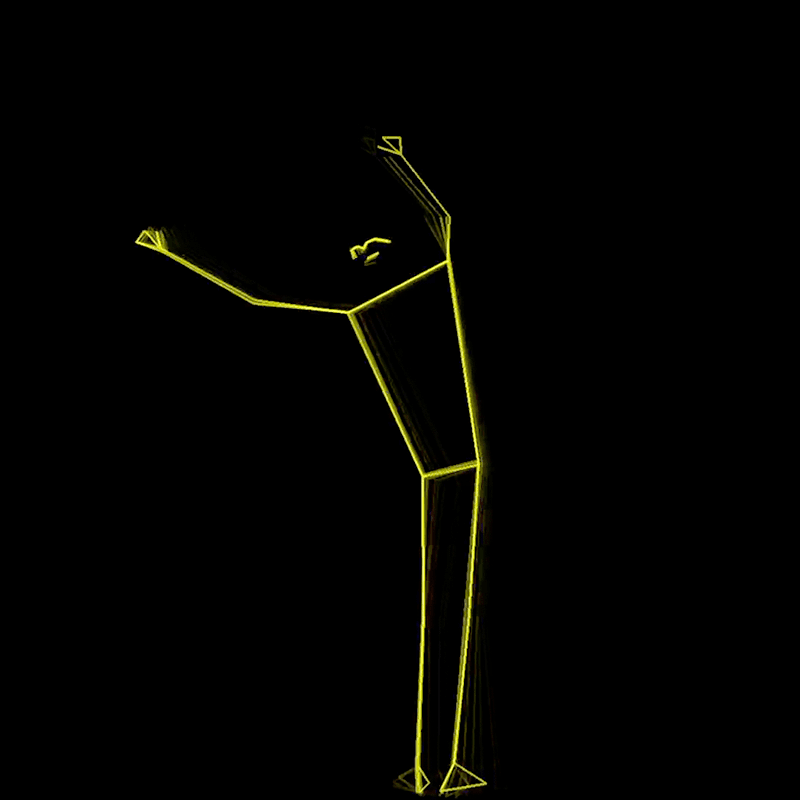 Pose tracking dance sequence visualisation 001
