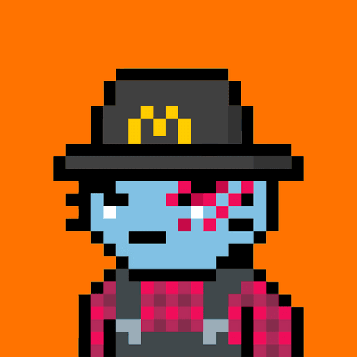 Fast Food Pixel Cool Cat #161