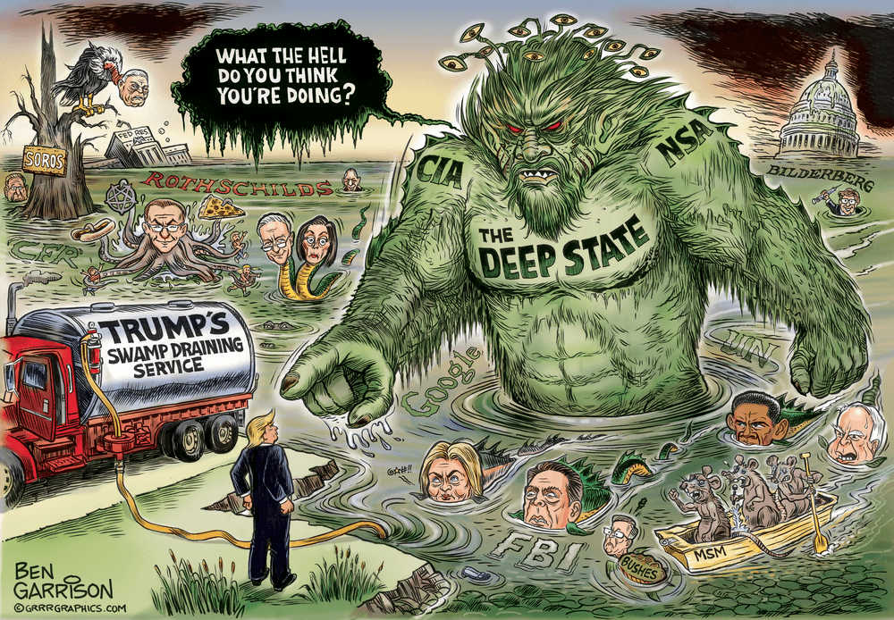 DRAIN THE DEEP STATE SWAMP Classic Ben Garrison Cartoon - Ben Garrison  Collection | OpenSea