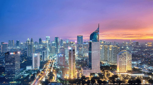 Jakarta Skyscrapers at Dawn