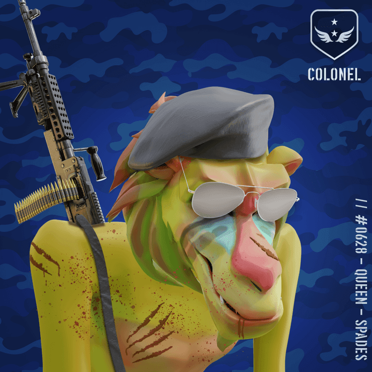 Angry Zombie Colonel Baboon #628