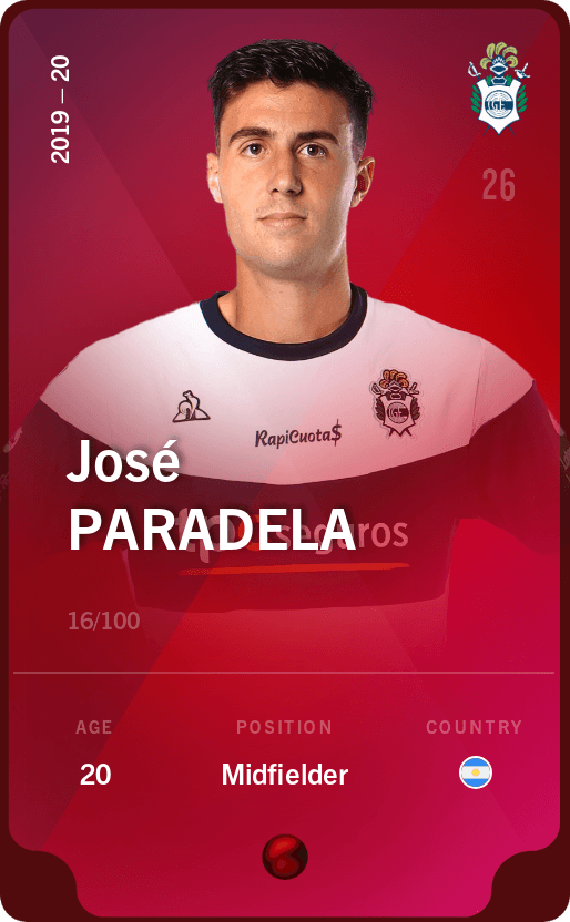 José Paradela 2019-20 • Rare 16/100