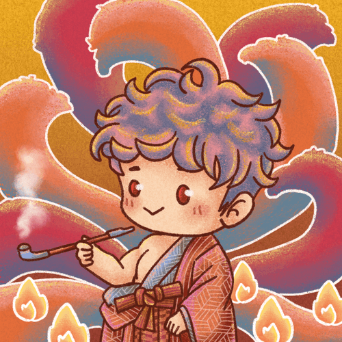 Nine tails fox yokai