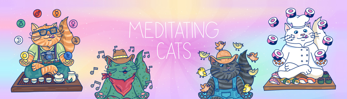 Meditating Cats