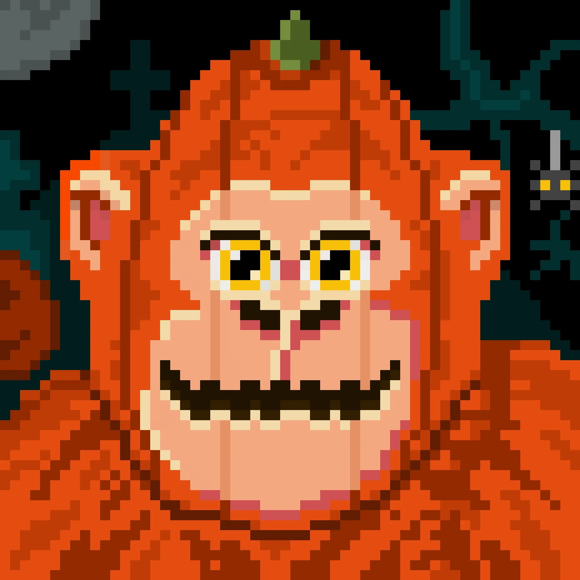 Pixel Ape #135 - Pumpkin Arthur Poi Poi