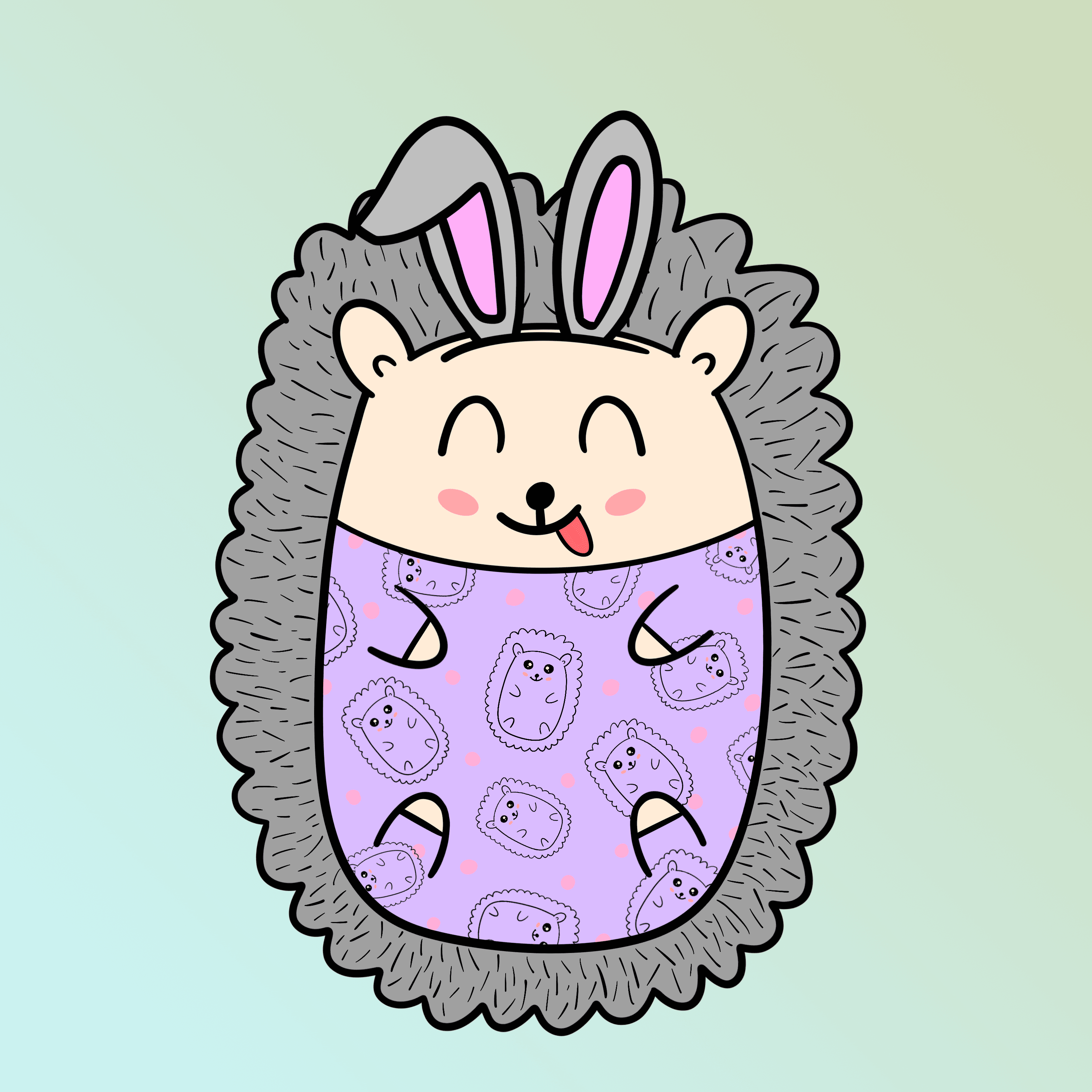 Mini Fluffy Hedgehog #645