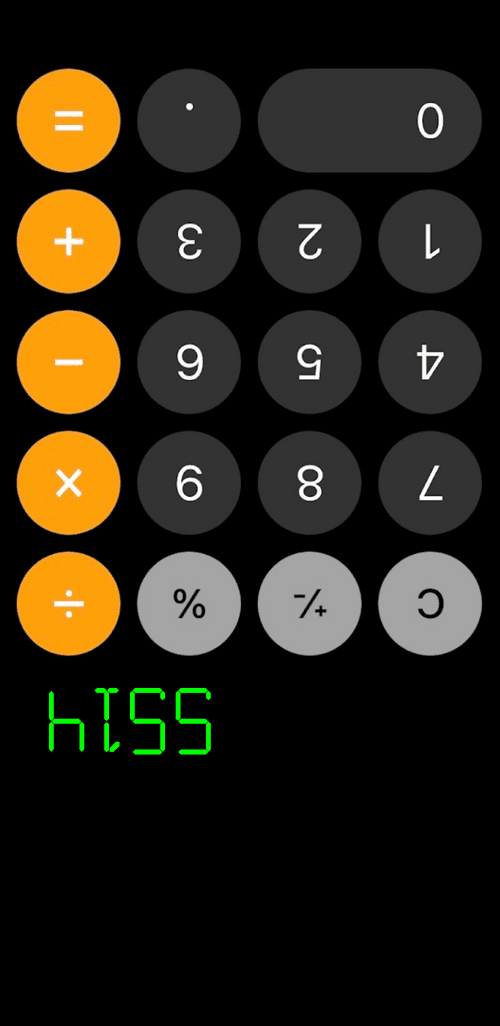 Hiss - Inverted Calculator 