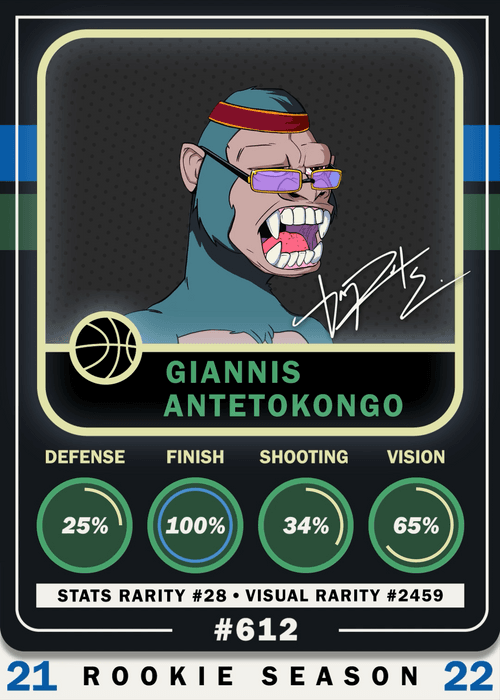 Giannis Antetokongo - Kong Rookie Kard (Signature Series)