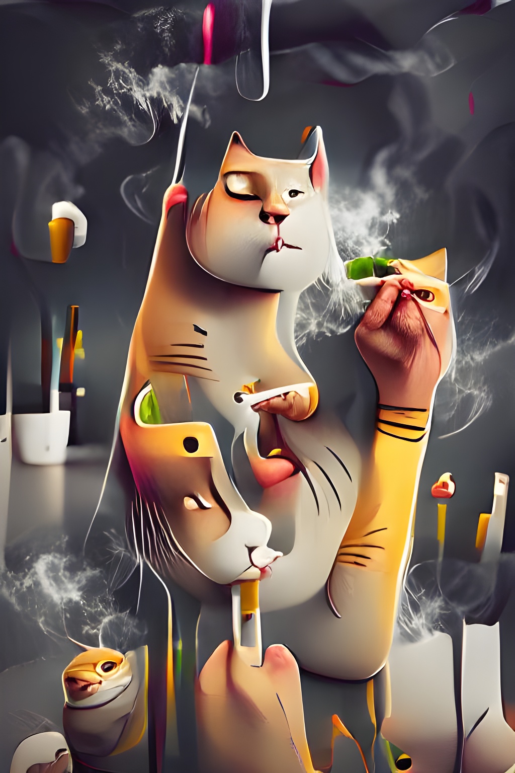 Smoking through nine lives
