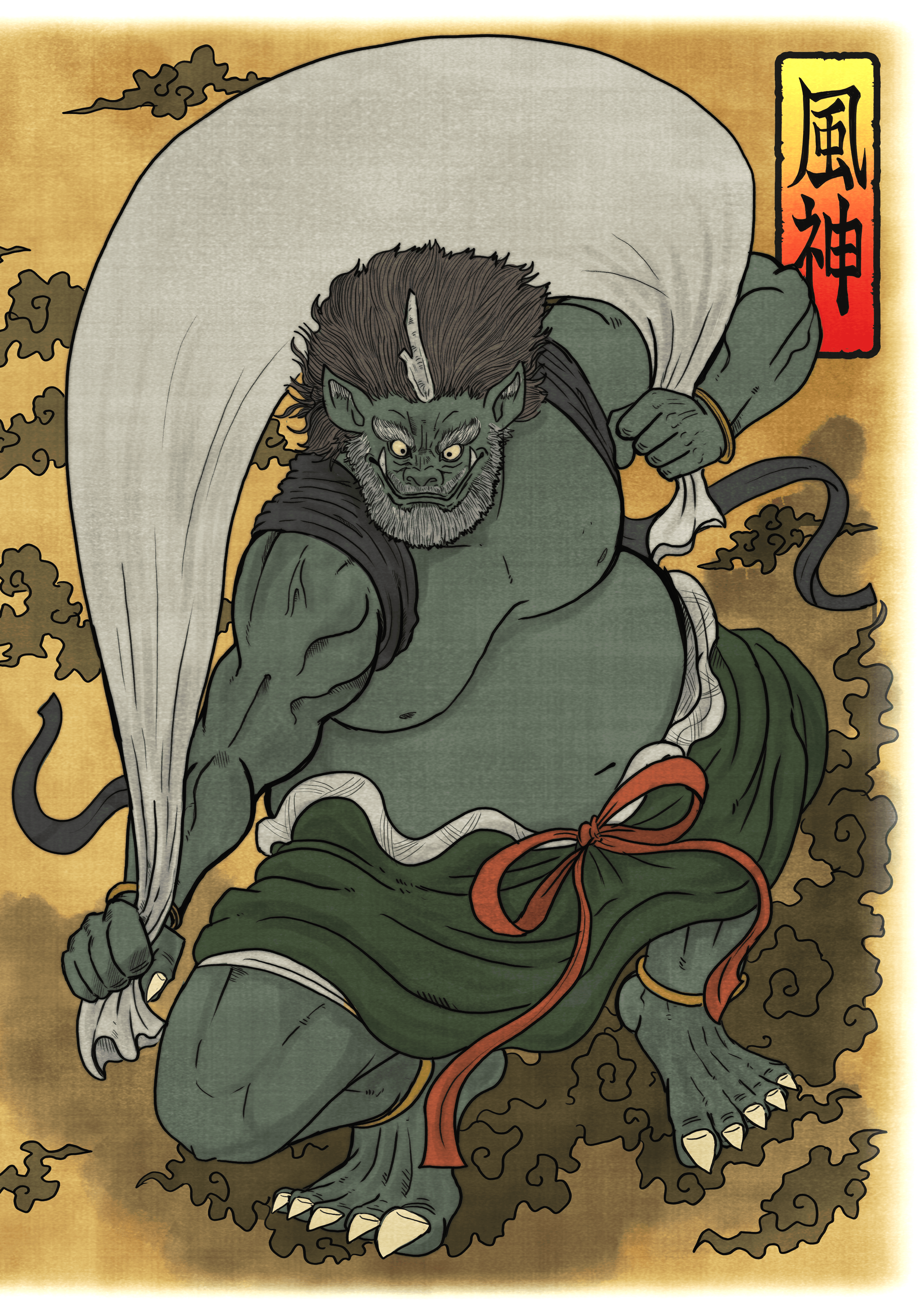 feebee Raijin 雷神プリント 61/100