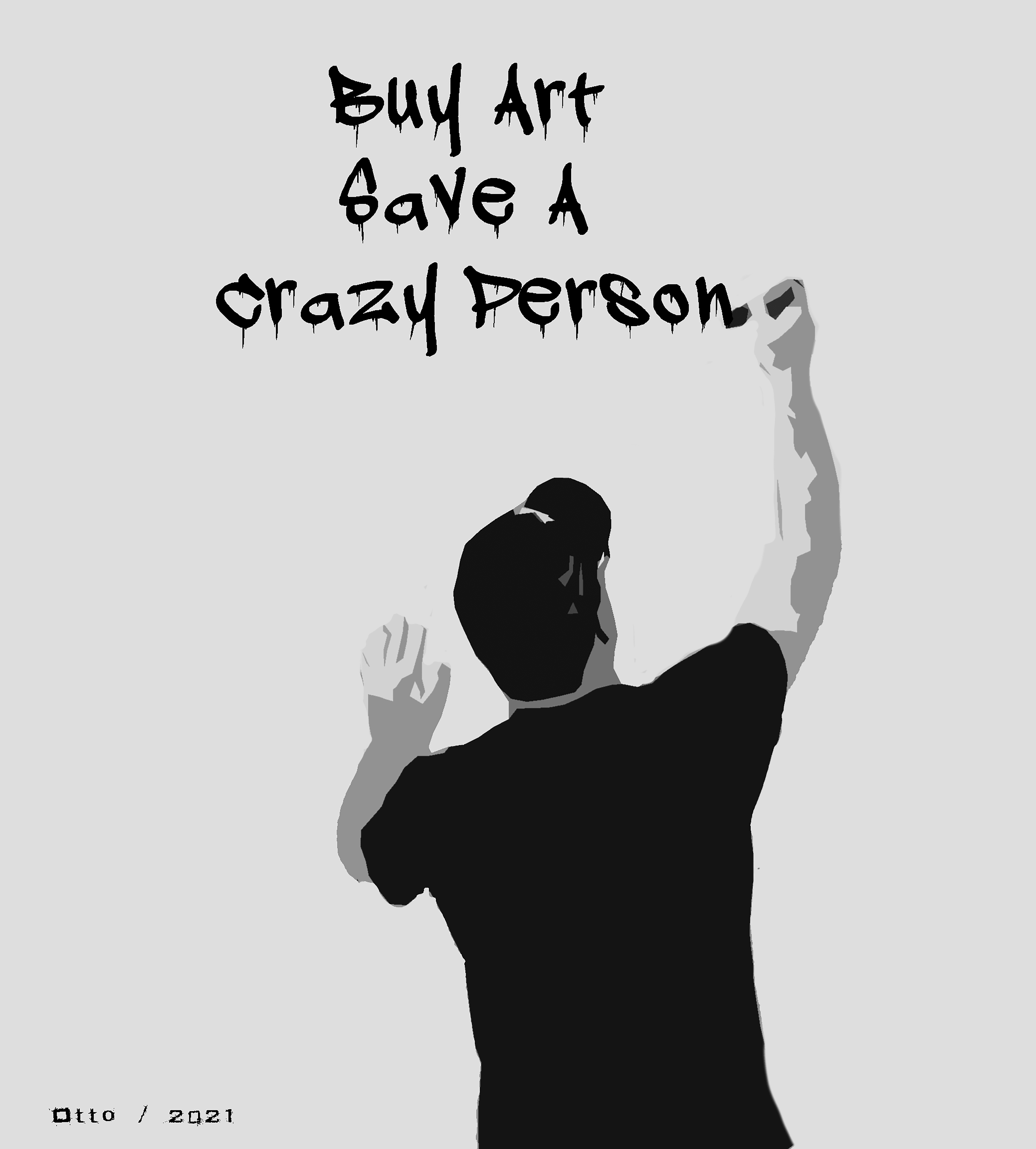 Buy Art Save A Crazy Person Wall Tag