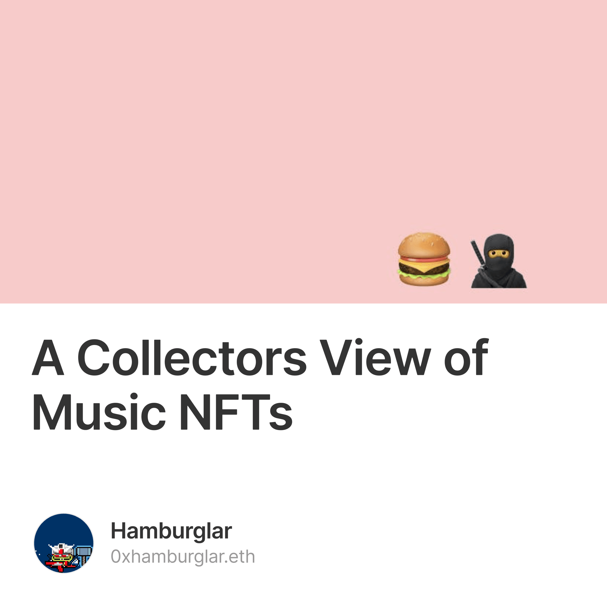 A Collectors View of Music NFTs 7/50