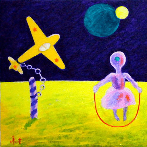 Little Yellow Airplane on a Green Meadow 001/10