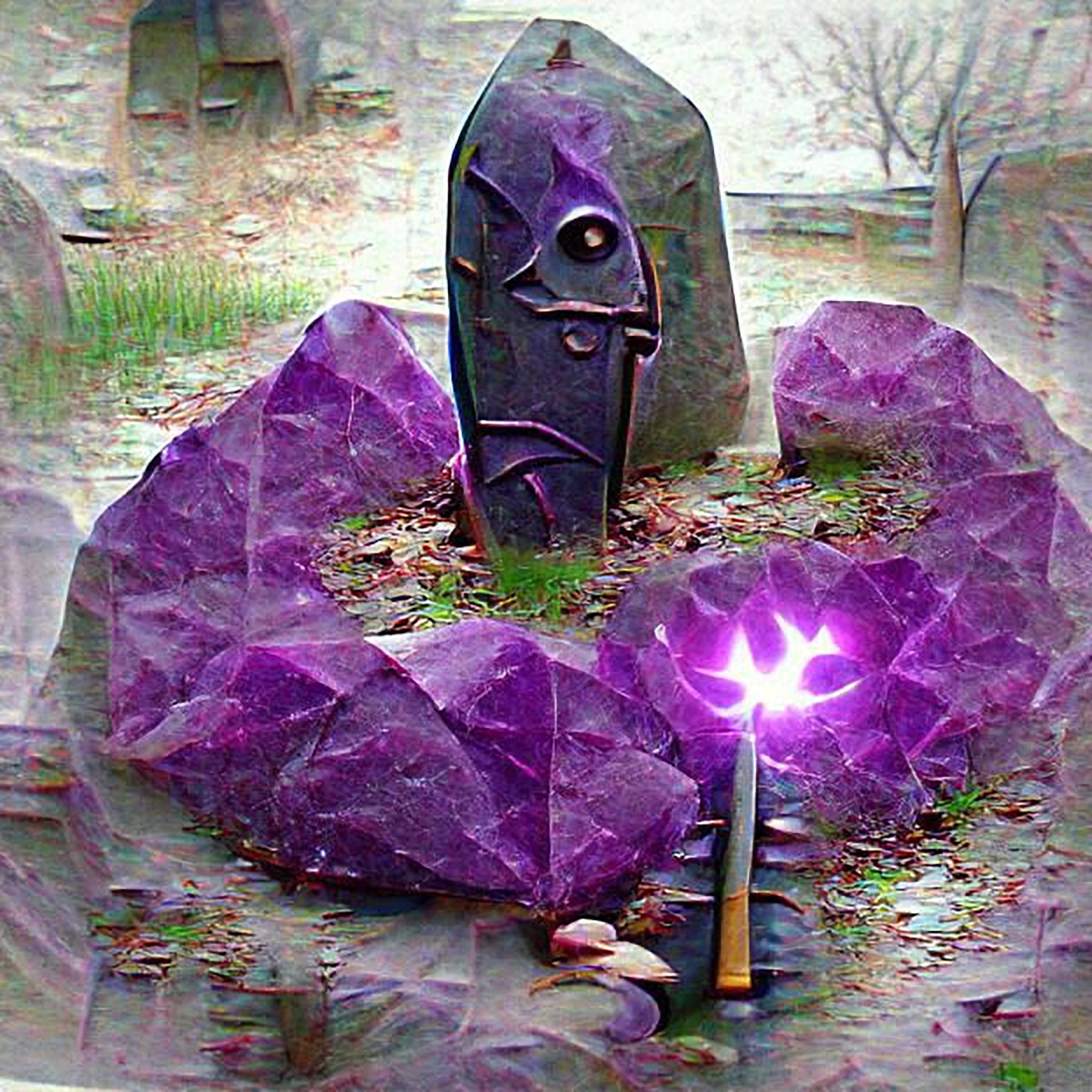 #107 - "purple Necromancer, no kidding, returned to the land of the living enlightened by the insight given by my Eye Wadjet, Ancient Stone stored my Sword"