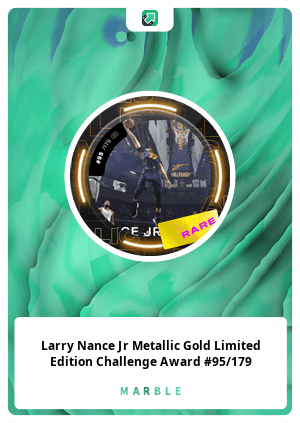 Larry Nance Jr Metallic Gold Limited Edition Challenge Award #95/179