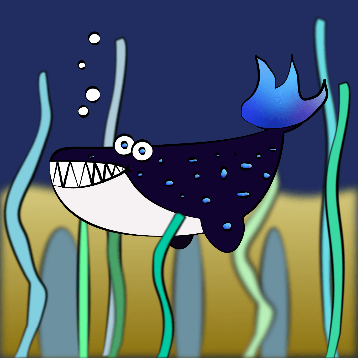 The colorful whale #58