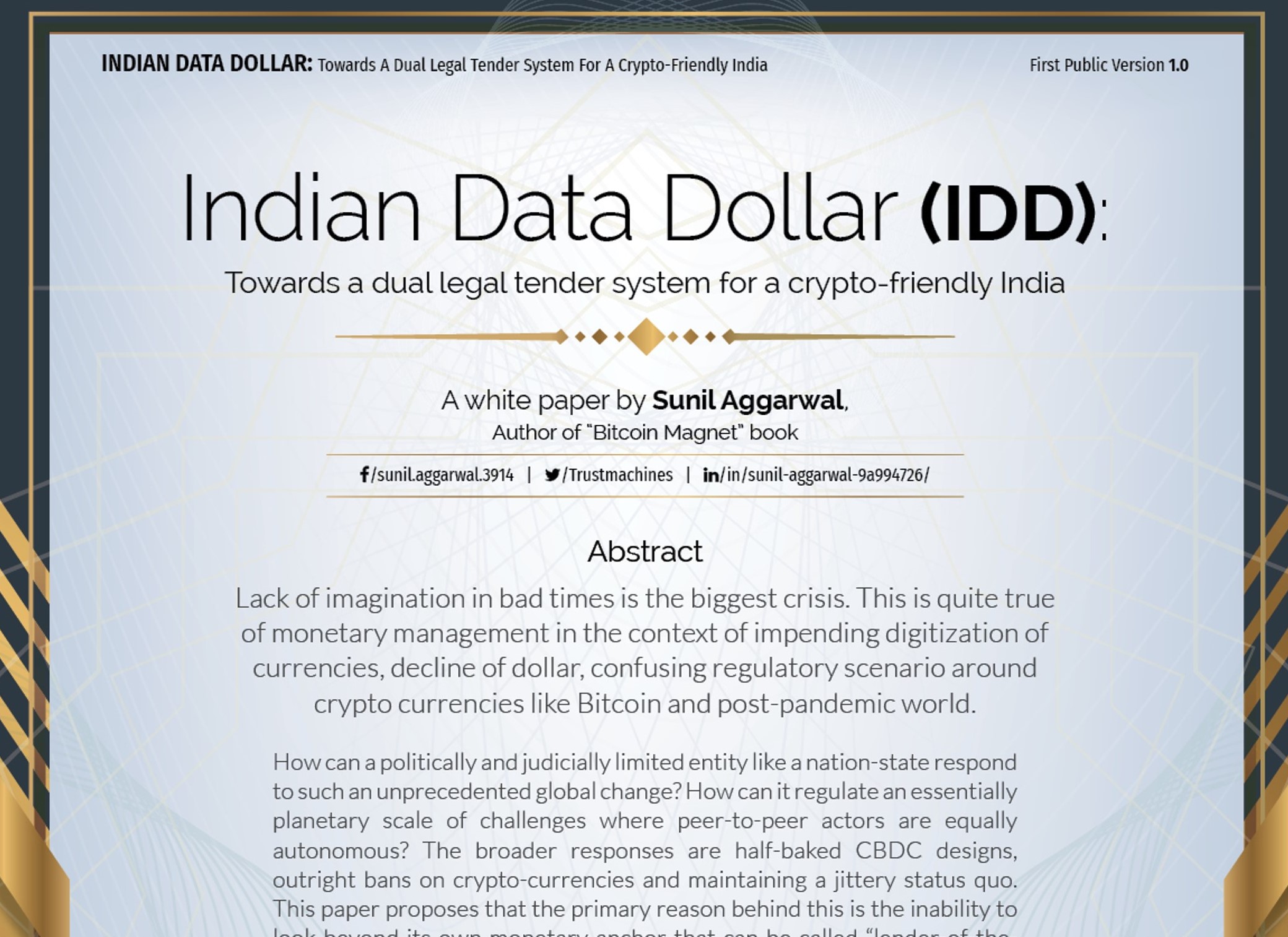 Indian Data Dollar Whitepaper Version 1.0 60800832 Collection OpenSea