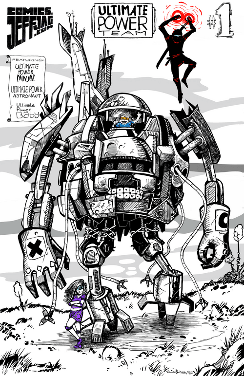 Ultimate Power Team - Issue 1 Standard Comic Cover - JeffJag