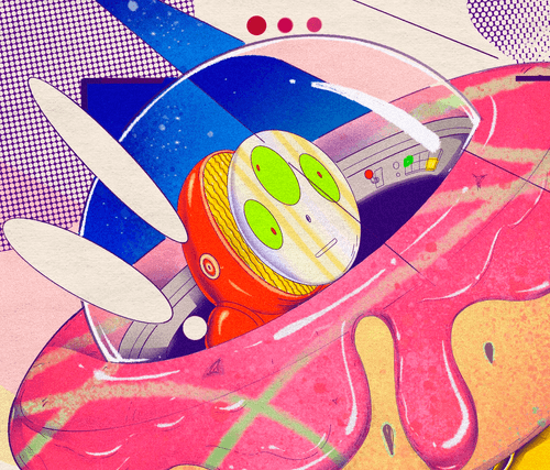Rainbow Spaceship