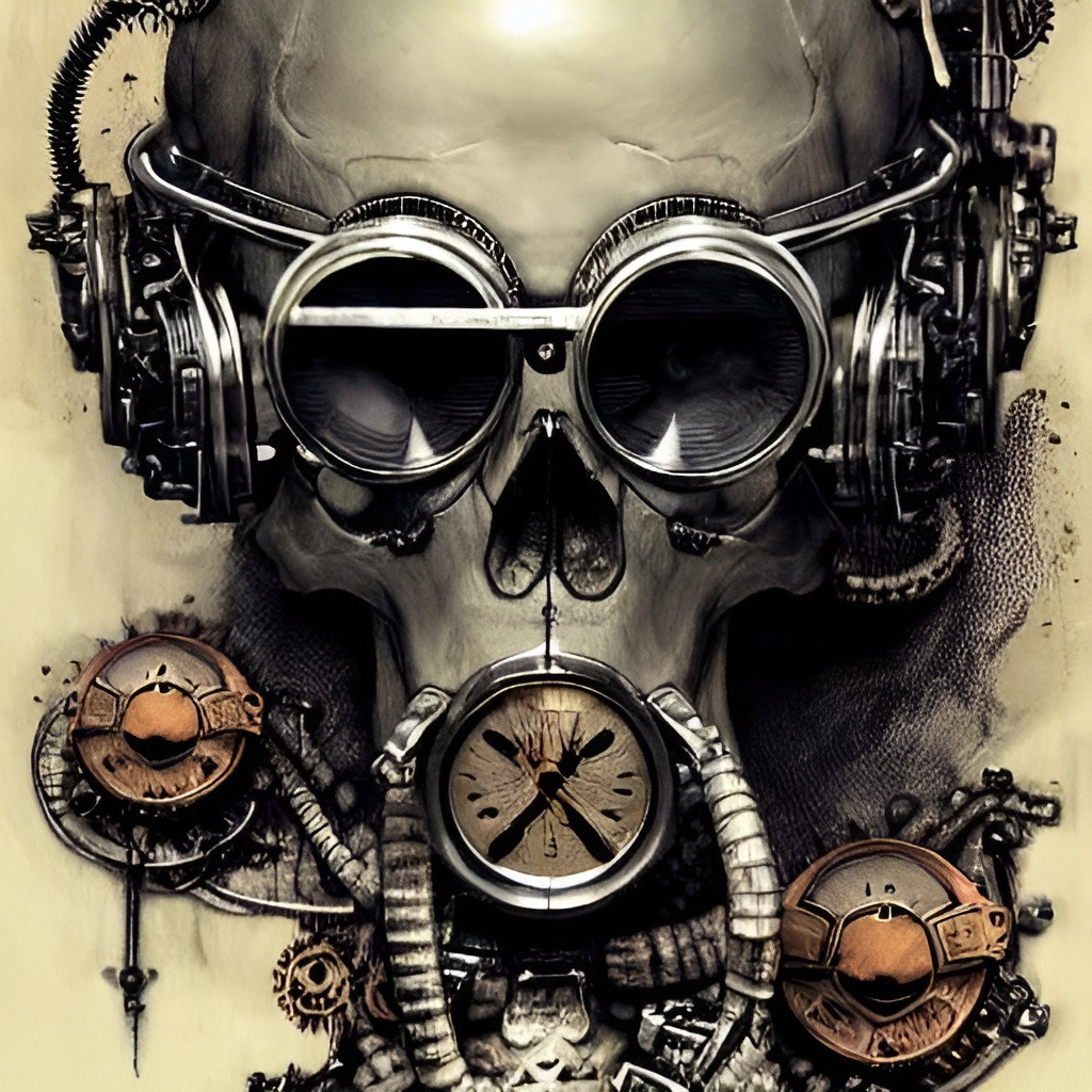 Steampunk Skull #001