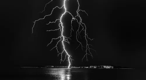 Lightning at night