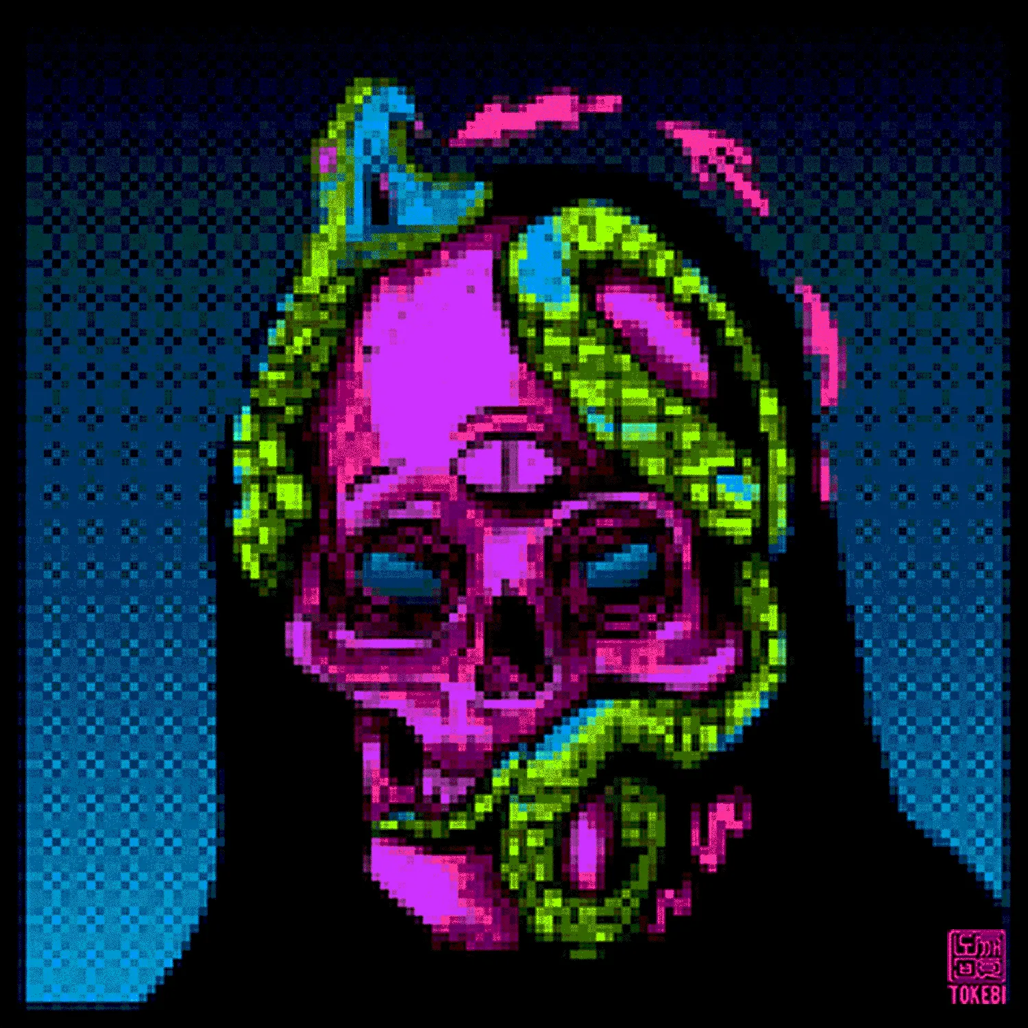 Tokebi Skulls #016 - Señor Culebra Pixel Version